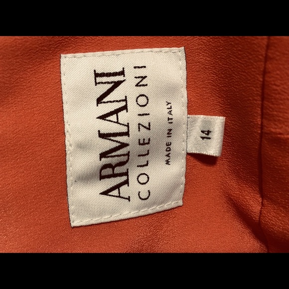 ARMANI COLLEZIONI Orange/Grey Jacket Size 14 - Picture 4 of 6